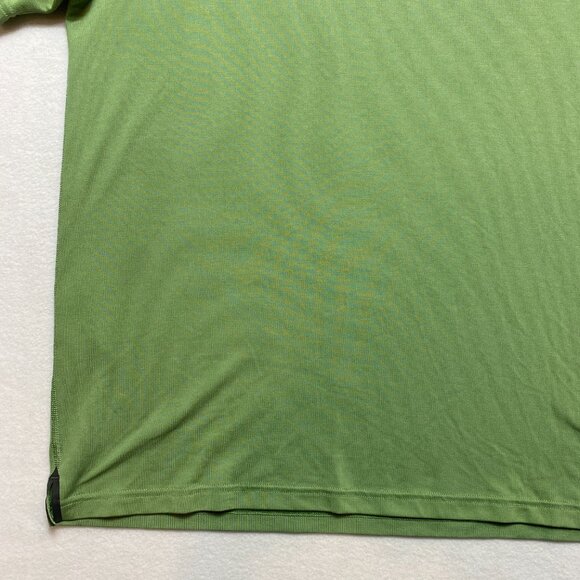 Rhone Polo Shirt Mens L Green Tech Stretch Reg Fit Collared Golf - Picture 5 of 12